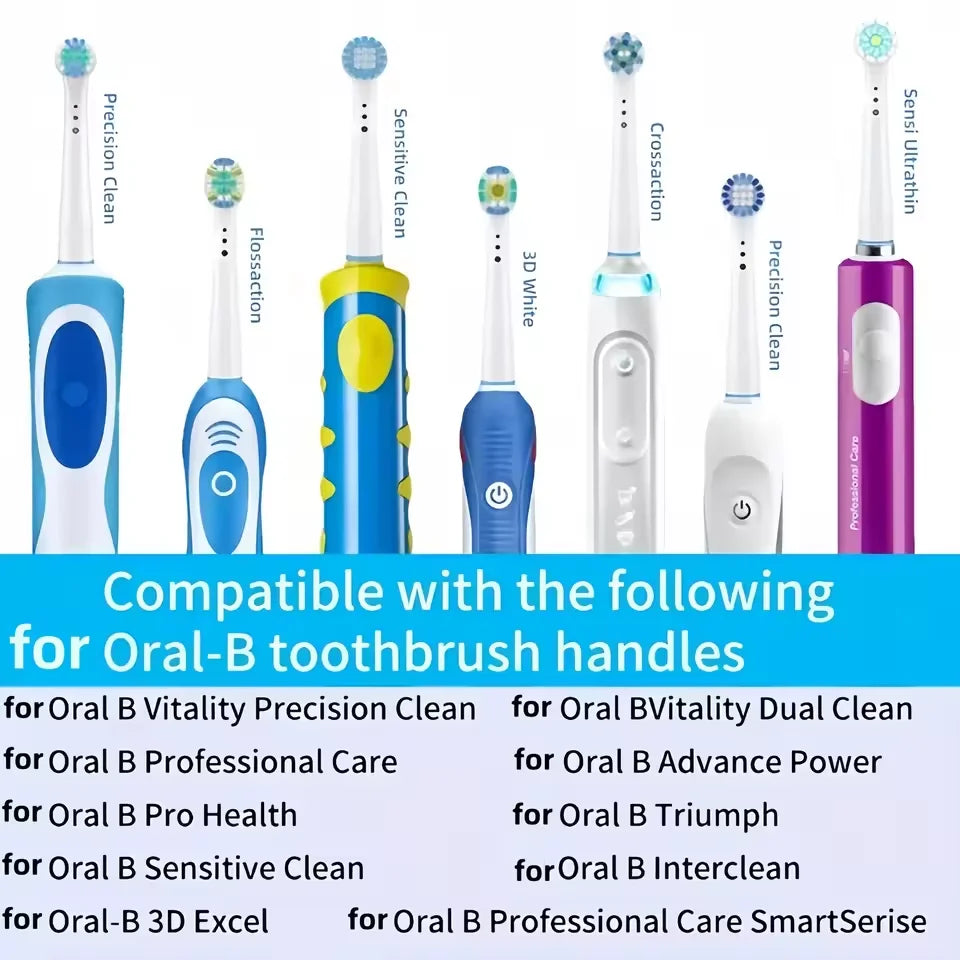 Replacement Toothbrush Heads Compatible with Oral B Braun Professional Electric Brush Heads 1000 1500 3000 6000 7000 7500 8000