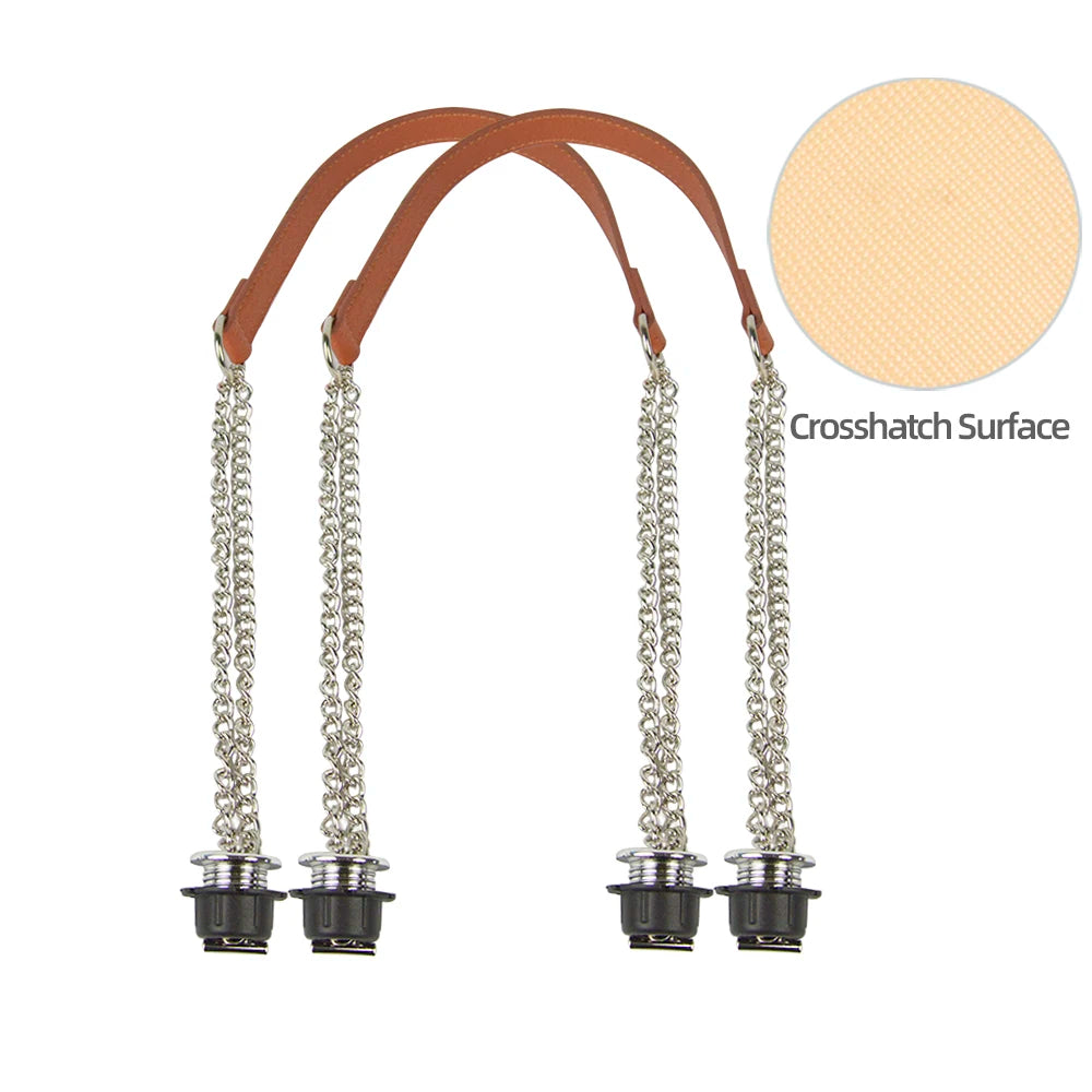 Silver Double-Chain Shoulder Bag Strap