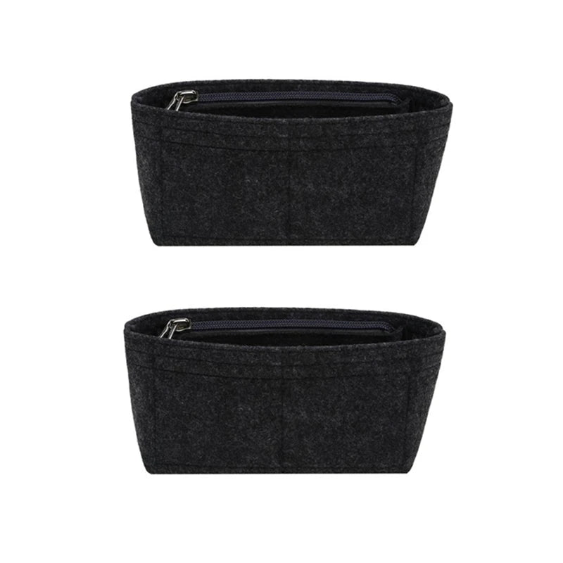 1/2pcs Trendy Felt Insert Bag Organizer Makeup Organizers Liner Perfect for Brand Women's Handbags Cosmetic Bags Bag Accesories