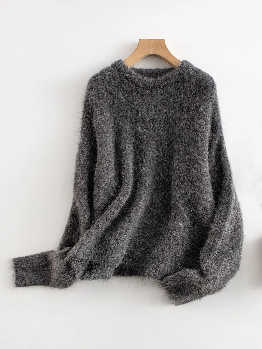 Women's Brushed Alpaca Loose Sweater