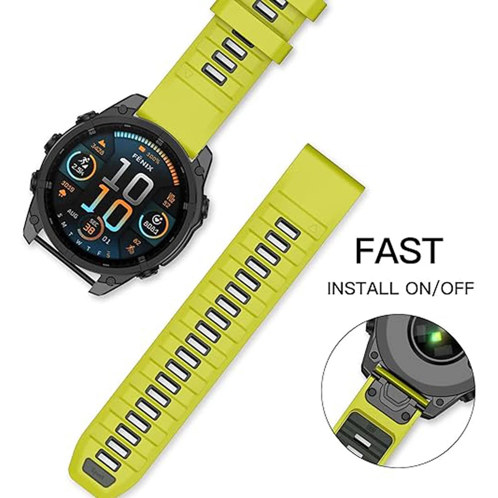 Fenix8 Watch Band For Garmin Fenix 8 47mm 51mm E 7 7X/Epix Pro/6 6X 5X Plus/Enduro 3 QuickFit 26mm 22mm Silicone Strap Bracelet