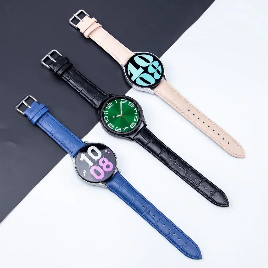 Genuine Leather Watchbands 12/14/16/18/20/22/24 mm Watch Band Strap Steel Pin buckle High Quality Wrist Belt Bracelet