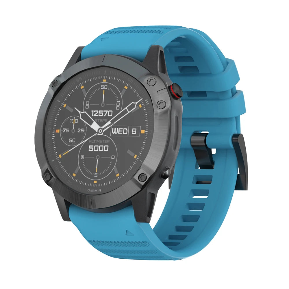 22mm 26mm Quick Fit Silicone Strap For Garmin Fenix 8/7/7X/6/6X Pro Replacement Watch Band For Garmin EPIX/Enduro 3
