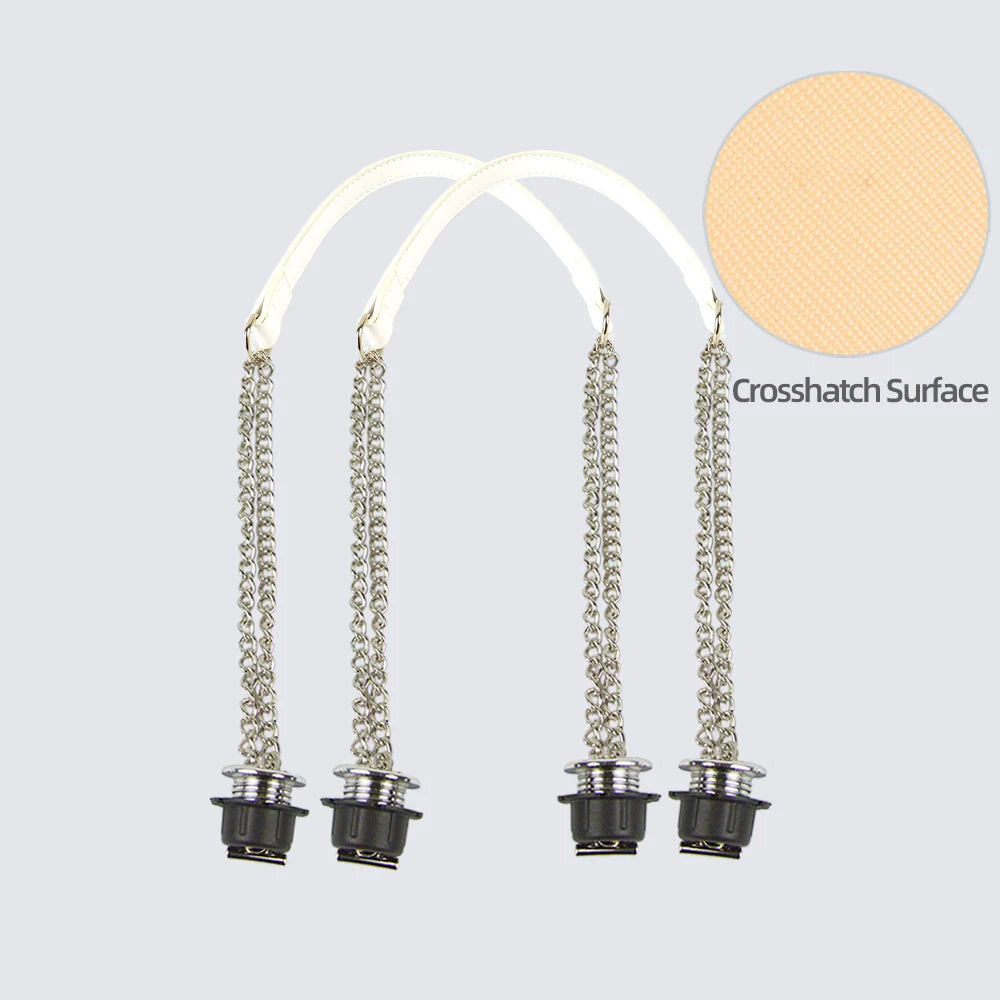 Silver Double-Chain Shoulder Bag Strap
