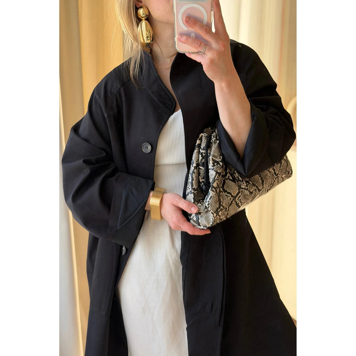Women's Stand-Collar Trench Coat