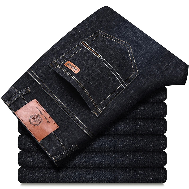 Men's Black Stretch Business Jeans