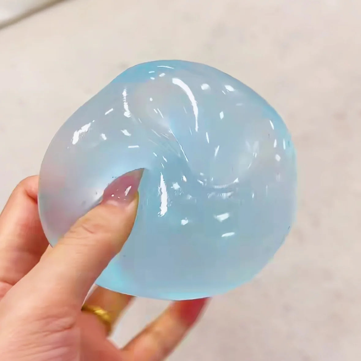 Blue Coconut Oil Slow-Rebound Squishy Ball 6cm